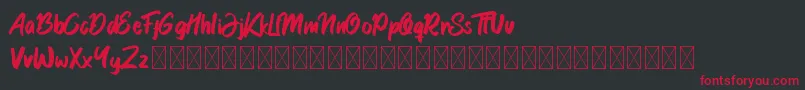 Garlobrush Font – Red Fonts on Black Background