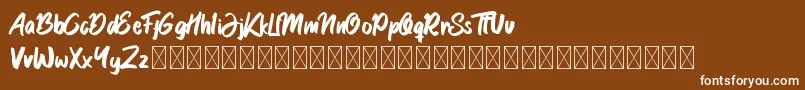 Garlobrush Font – White Fonts on Brown Background
