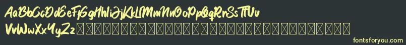 Garlobrush Font – Yellow Fonts on Black Background