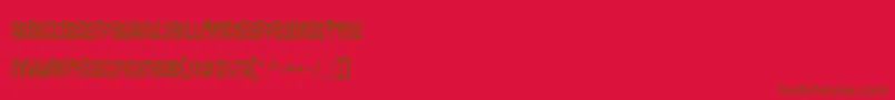 Garreng Personal Use Font – Brown Fonts on Red Background