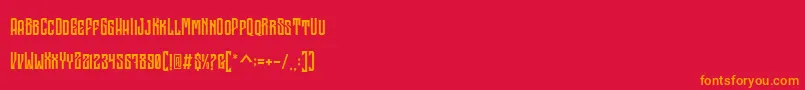 Garreng Personal Use Font – Orange Fonts on Red Background
