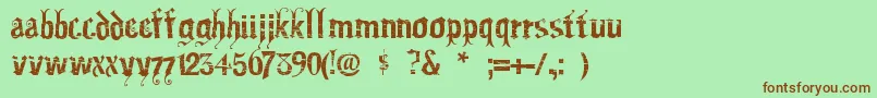 Gartentika Font – Brown Fonts on Green Background