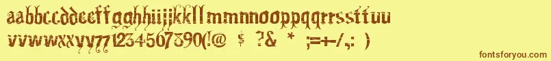 Gartentika Font – Brown Fonts on Yellow Background