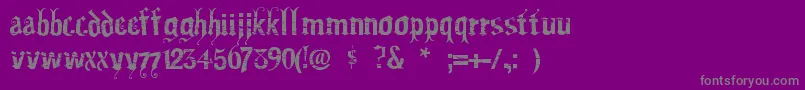 Gartentika Font – Gray Fonts on Purple Background