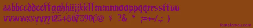 Gartentika Font – Purple Fonts on Brown Background