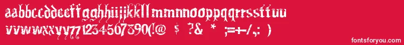 Gartentika Font – White Fonts on Red Background