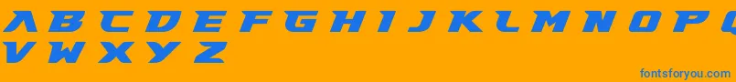 Шрифт Gary Fisher Demo – синие шрифты на оранжевом фоне