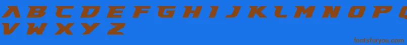 Шрифт Gary Fisher Demo – коричневые шрифты на синем фоне