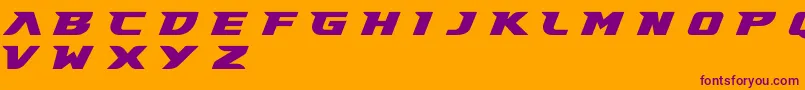 Gary Fisher Demo-fontti – violetit fontit oranssilla taustalla