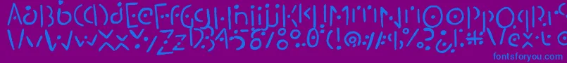 Martianesque-Schriftart – Blaue Schriften auf violettem Hintergrund