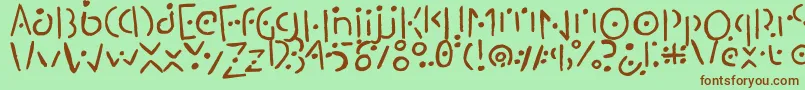 Martianesque Font – Brown Fonts on Green Background