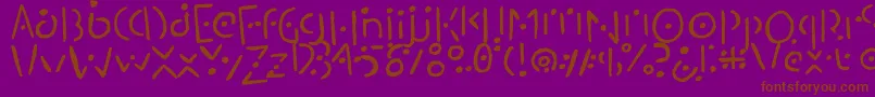 Martianesque Font – Brown Fonts on Purple Background