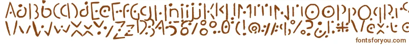 Шрифт Martianesque – коричневые шрифты на белом фоне