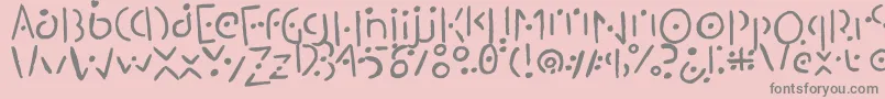 Martianesque Font – Gray Fonts on Pink Background