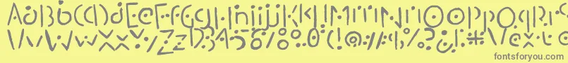 Martianesque-fontti – harmaat kirjasimet keltaisella taustalla