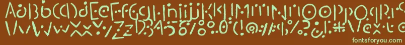 Шрифт Martianesque – зелёные шрифты на коричневом фоне