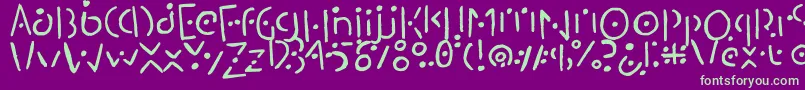Шрифт Martianesque – зелёные шрифты на фиолетовом фоне