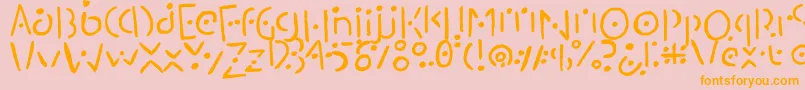 Martianesque Font – Orange Fonts on Pink Background