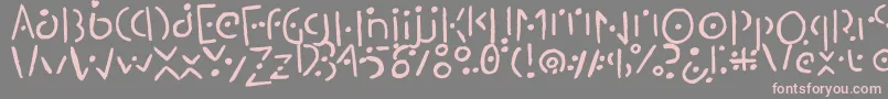 Martianesque-fontti – vaaleanpunaiset fontit harmaalla taustalla