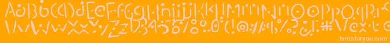 Martianesque Font – Pink Fonts on Orange Background