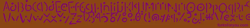 Czcionka Martianesque – fioletowe czcionki na brązowym tle