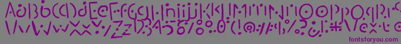 Шрифт Martianesque – фиолетовые шрифты на сером фоне