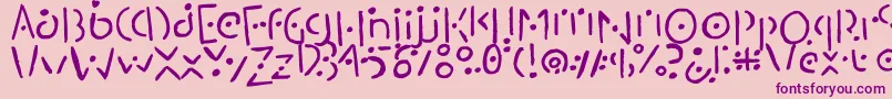 Martianesque Font – Purple Fonts on Pink Background