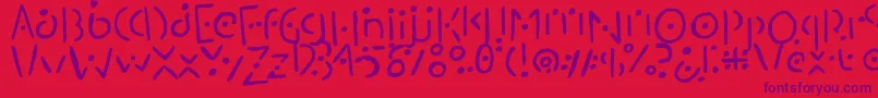 Martianesque Font – Purple Fonts on Red Background