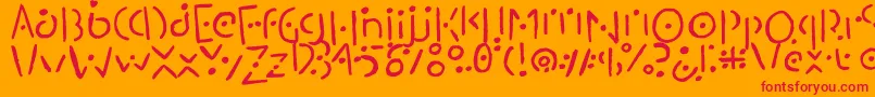 Martianesque Font – Red Fonts on Orange Background