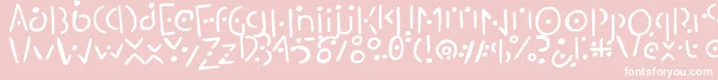 Martianesque Font – White Fonts on Pink Background