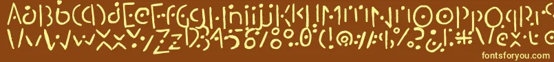 Martianesque-fontti – keltaiset fontit ruskealla taustalla