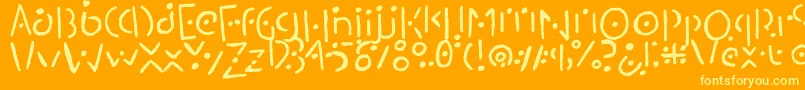 Martianesque Font – Yellow Fonts on Orange Background