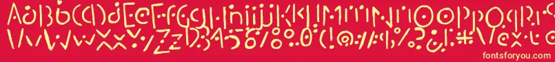 Шрифт Martianesque – жёлтые шрифты на красном фоне