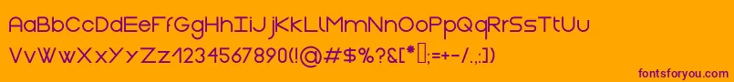 Gasalt Black Font – Purple Fonts on Orange Background