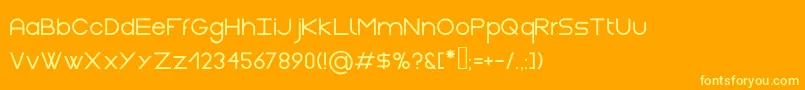 Gasalt Black-Schriftart – Gelbe Schriften auf orangefarbenem Hintergrund