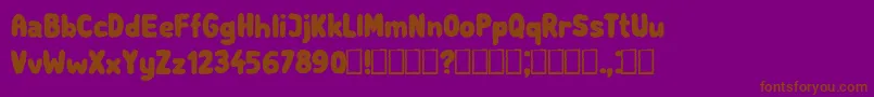 GasBags Regular Font – Brown Fonts on Purple Background