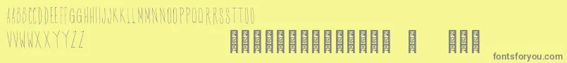 Шрифт GascoigneFont Regular – серые шрифты на жёлтом фоне