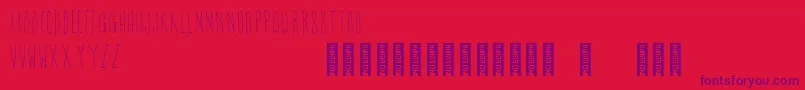 GascoigneFont Regular Font – Purple Fonts on Red Background