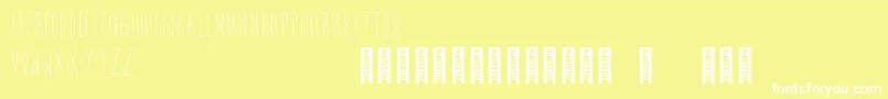 Шрифт GascoigneFont Regular – белые шрифты на жёлтом фоне