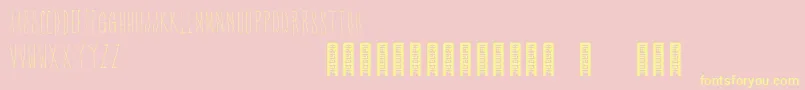 GascoigneFont Regular Font – Yellow Fonts on Pink Background