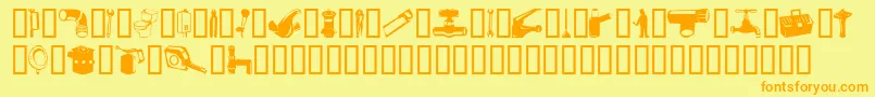 Fonte GASFN    – fontes laranjas em um fundo amarelo