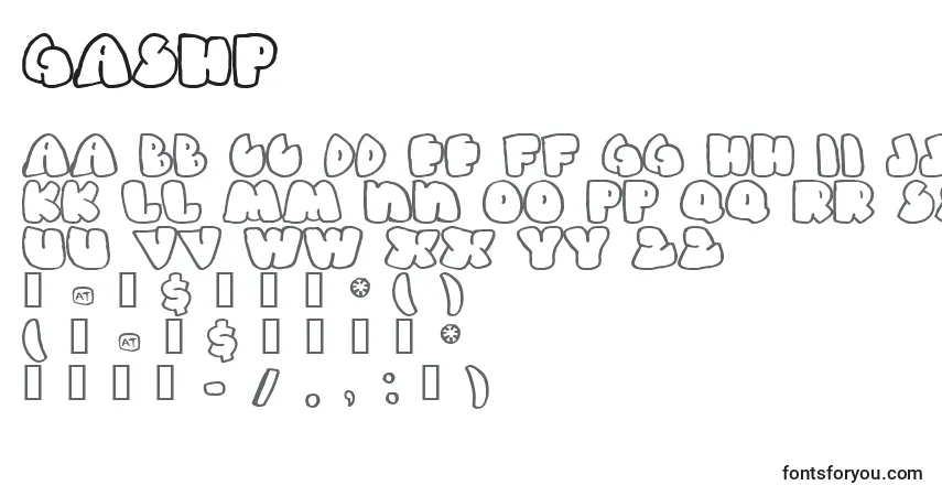 A fonte GASHP    (127737) – alfabeto, números, caracteres especiais
