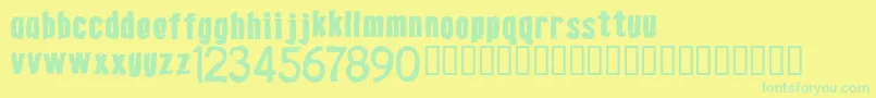 Gasoline Font – Green Fonts on Yellow Background