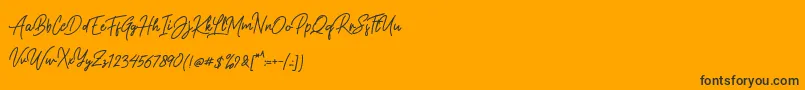 Gasterye Bold-Schriftart – Schwarze Schriften auf orangefarbenem Hintergrund