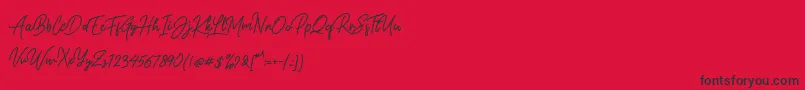 Gasterye Bold Font – Black Fonts on Red Background