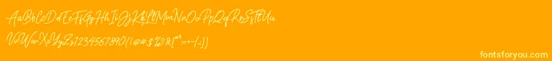 Gasterye Bold Font – Yellow Fonts on Orange Background