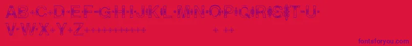 Helveticialien Font – Purple Fonts on Red Background