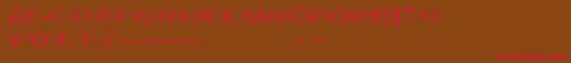 Helveticialien-Schriftart – Rote Schriften auf braunem Hintergrund