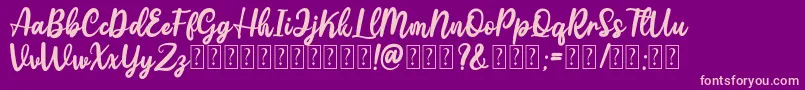 Gattely DEMO Font – Pink Fonts on Purple Background