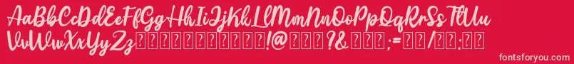 Gattely DEMO Font – Pink Fonts on Red Background